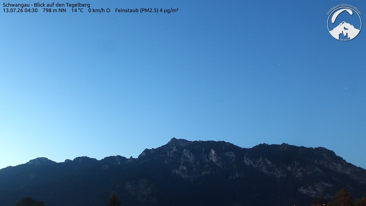 Archiv Foto Webcam Schwangau: Tegelberg-Blick