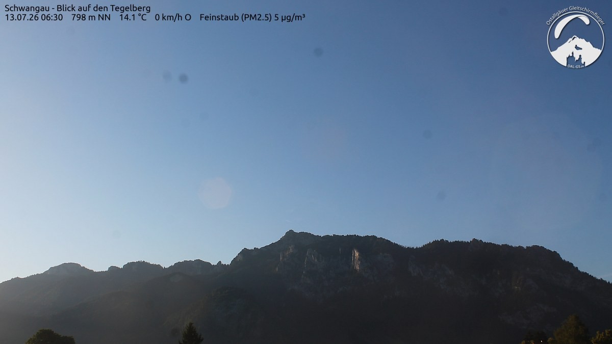 Archiv Foto Webcam Schwangau: Tegelberg-Blick