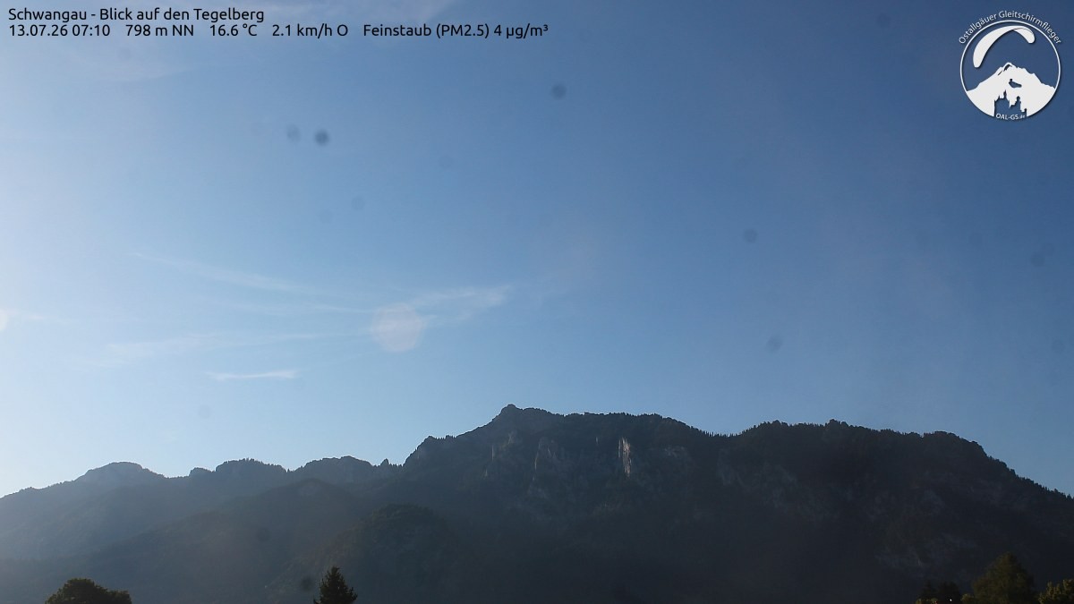 Archiv Foto Webcam Schwangau: Tegelberg-Blick