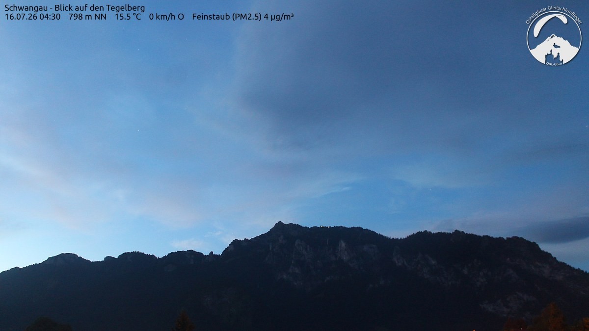 Archiv Foto Webcam Schwangau: Tegelberg-Blick
