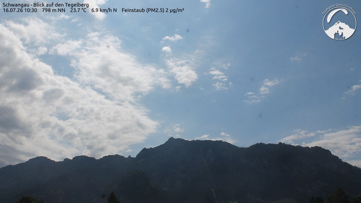 Archiv Foto Webcam Schwangau: Tegelberg-Blick
