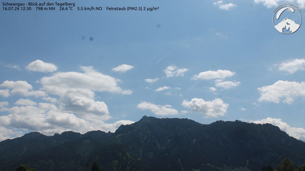 Archiv Foto Webcam Schwangau: Tegelberg-Blick