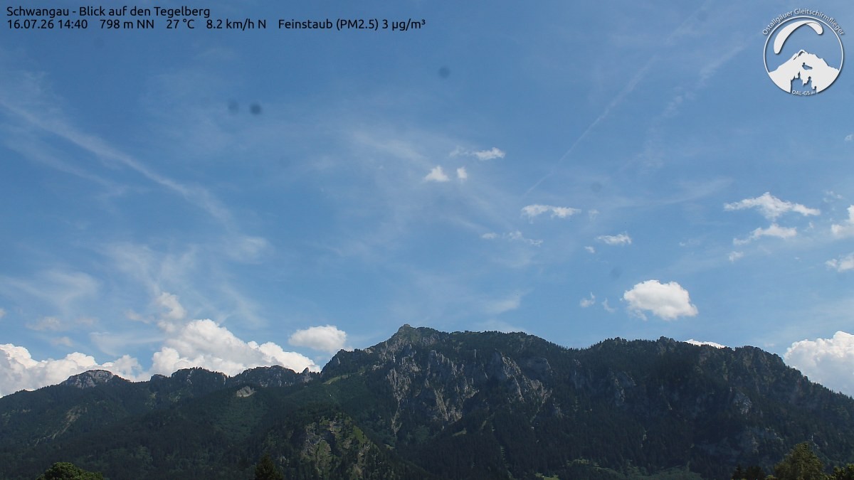 Archiv Foto Webcam Schwangau: Tegelberg-Blick