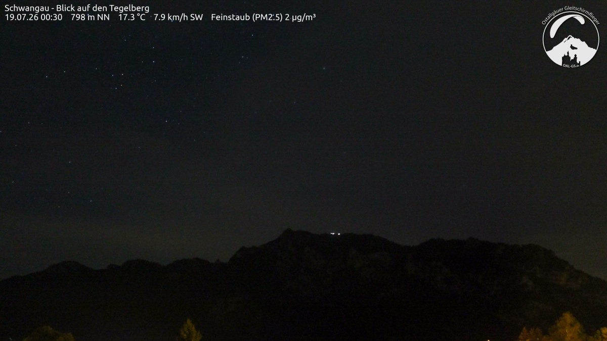 Archiv Foto Webcam Schwangau: Tegelberg-Blick
