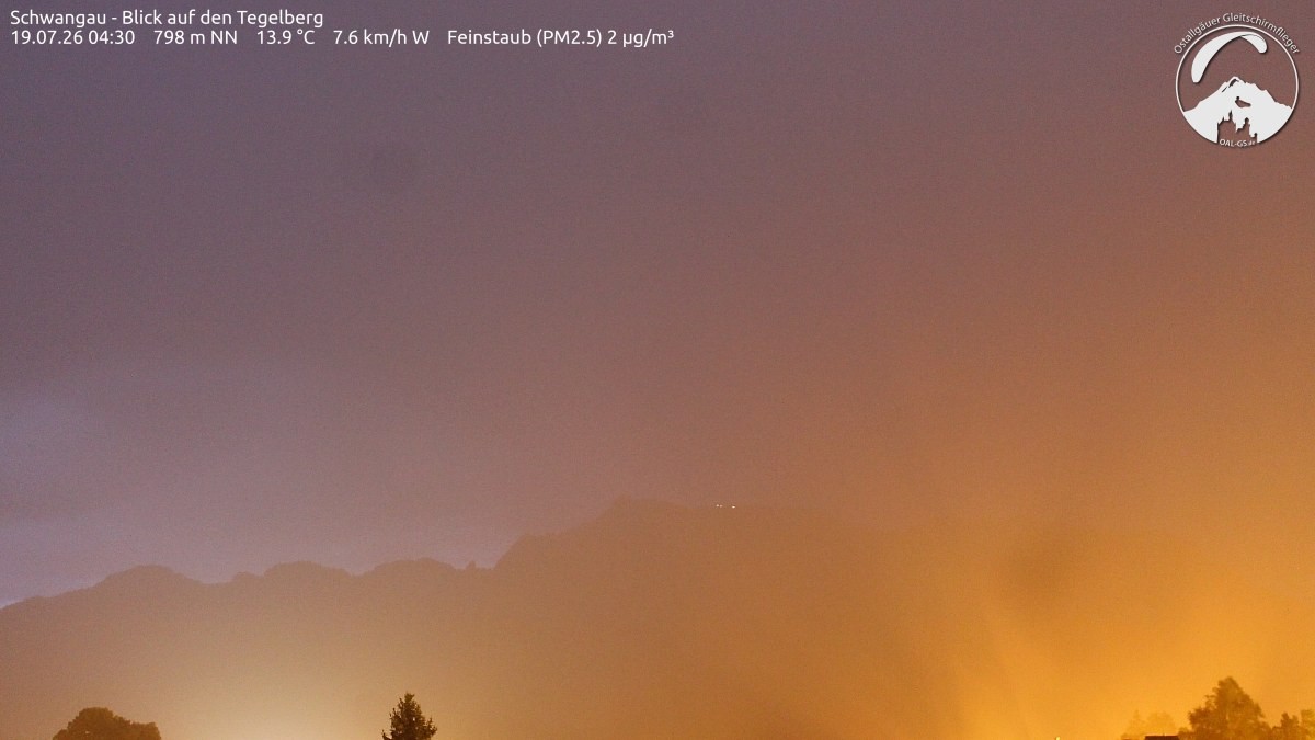 Archiv Foto Webcam Schwangau: Tegelberg-Blick