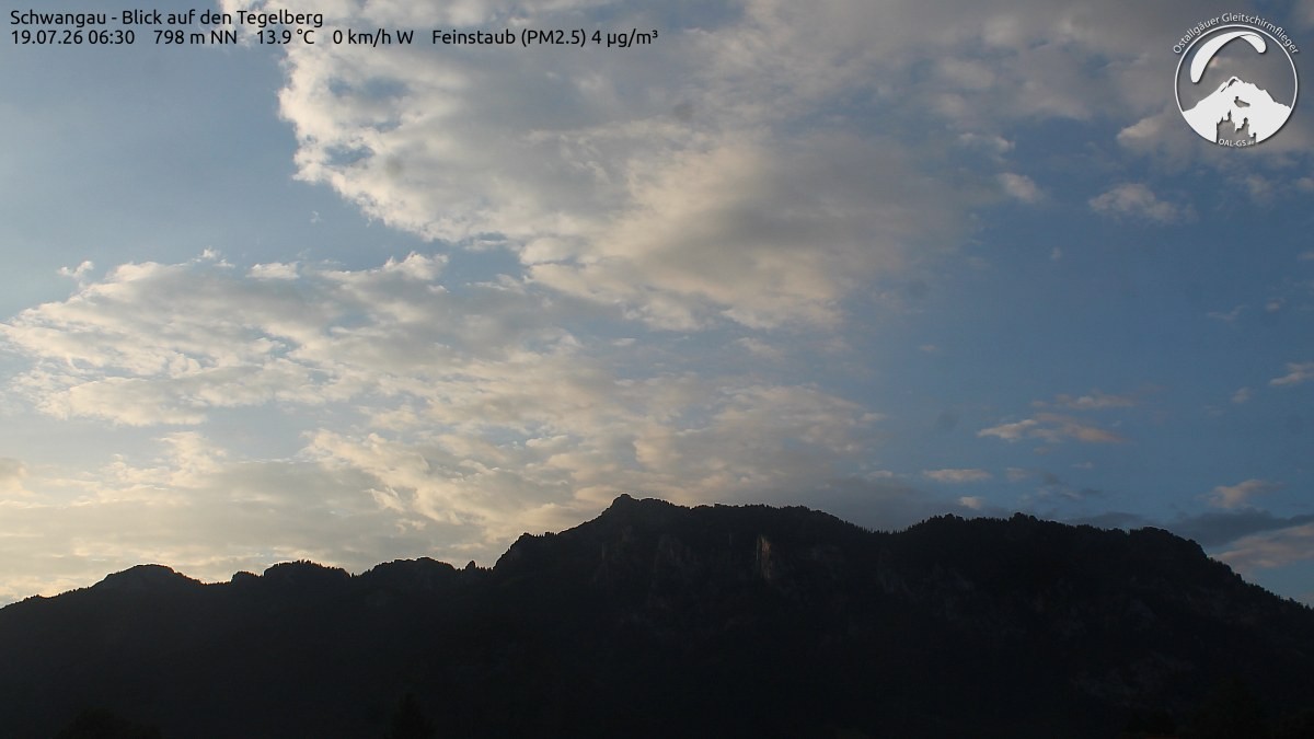 Archiv Foto Webcam Schwangau: Tegelberg-Blick