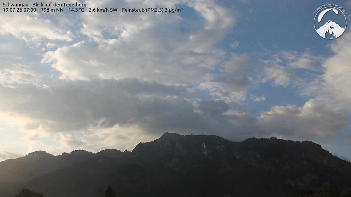 Archiv Foto Webcam Schwangau: Tegelberg-Blick
