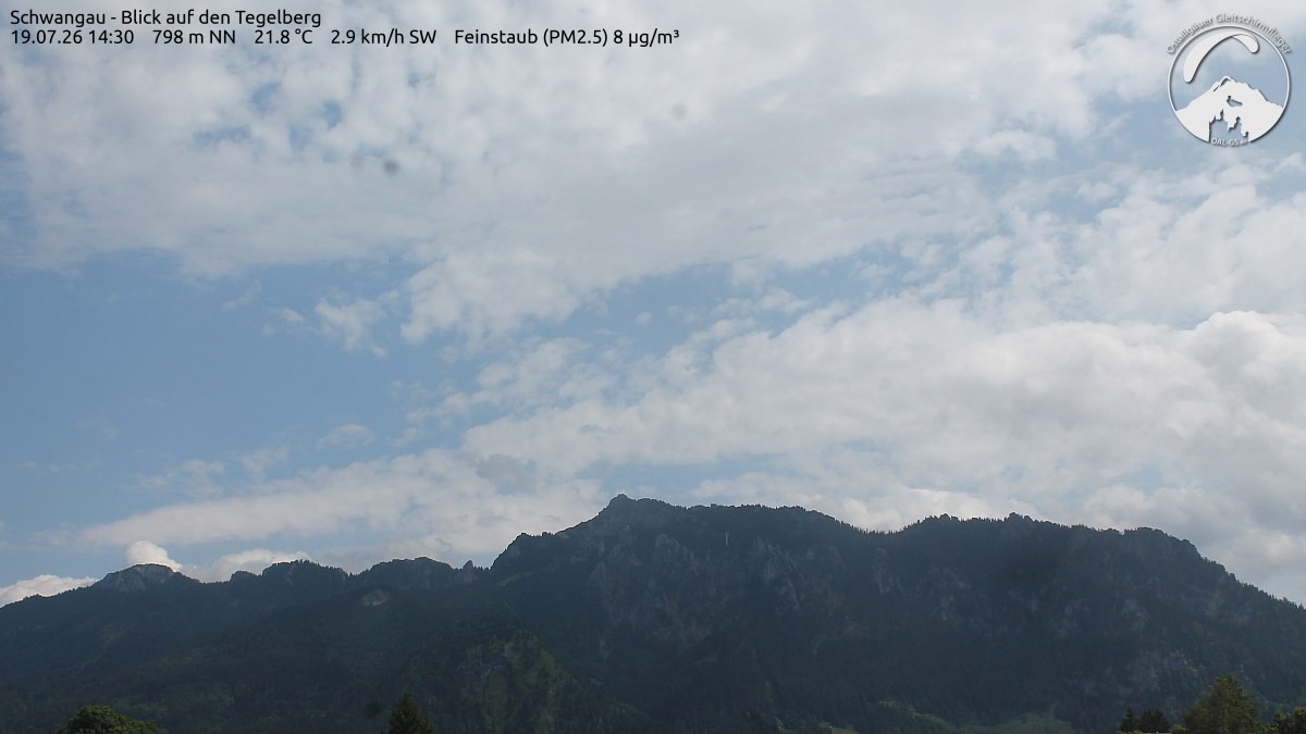 Archiv Foto Webcam Schwangau: Tegelberg-Blick