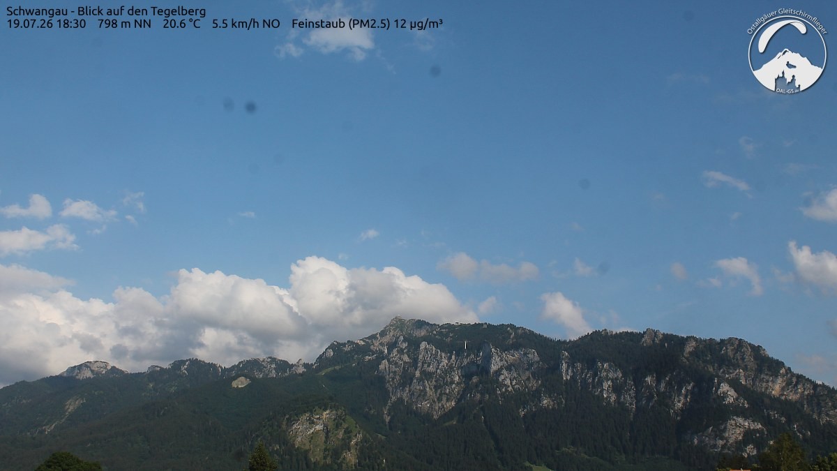 Archiv Foto Webcam Schwangau: Tegelberg-Blick