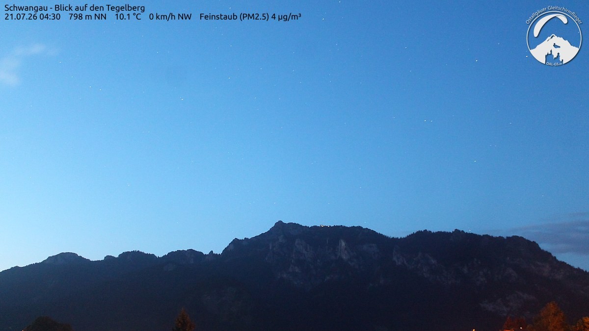 Archiv Foto Webcam Schwangau: Tegelberg-Blick