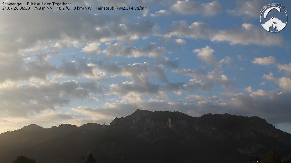 Archiv Foto Webcam Schwangau: Tegelberg-Blick