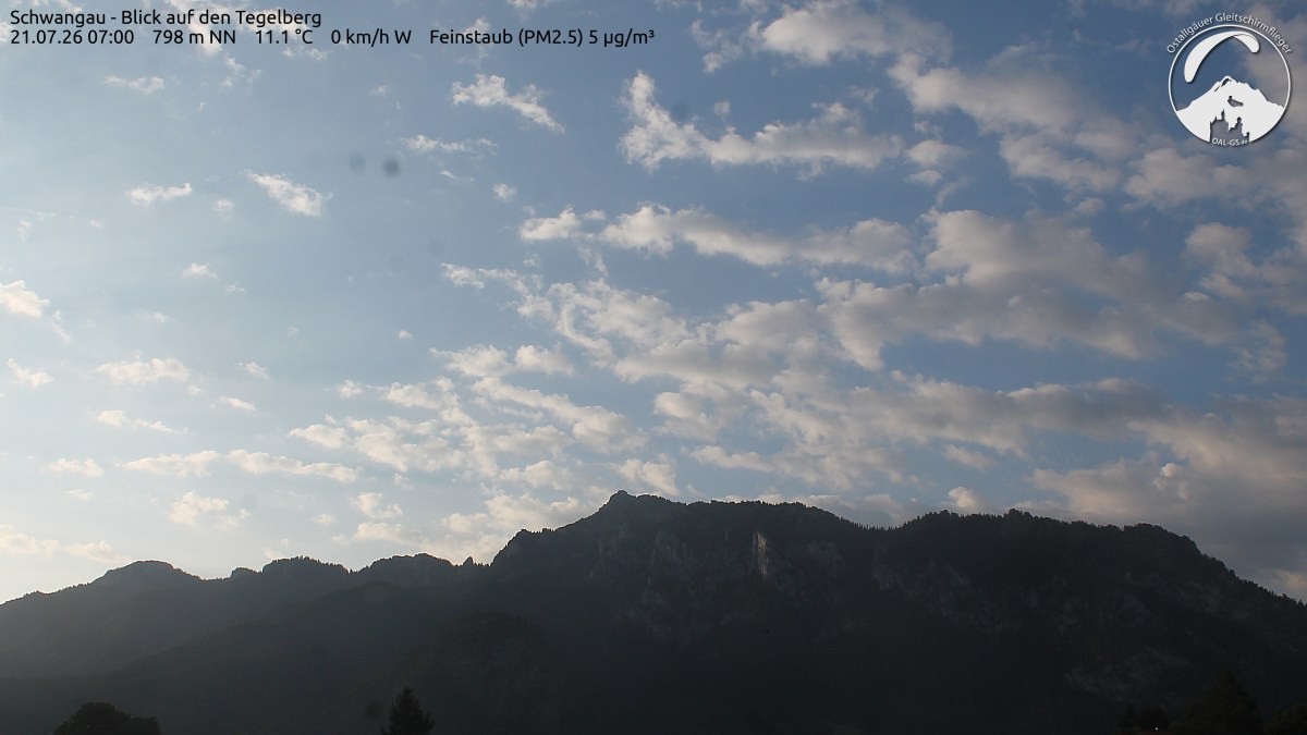 Archiv Foto Webcam Schwangau: Tegelberg-Blick