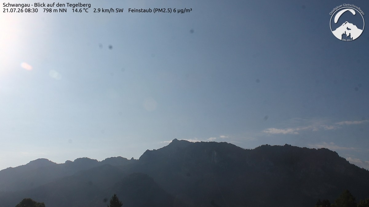 Archiv Foto Webcam Schwangau: Tegelberg-Blick