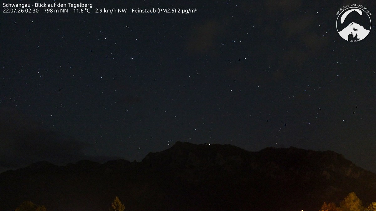 Archiv Foto Webcam Schwangau: Tegelberg-Blick