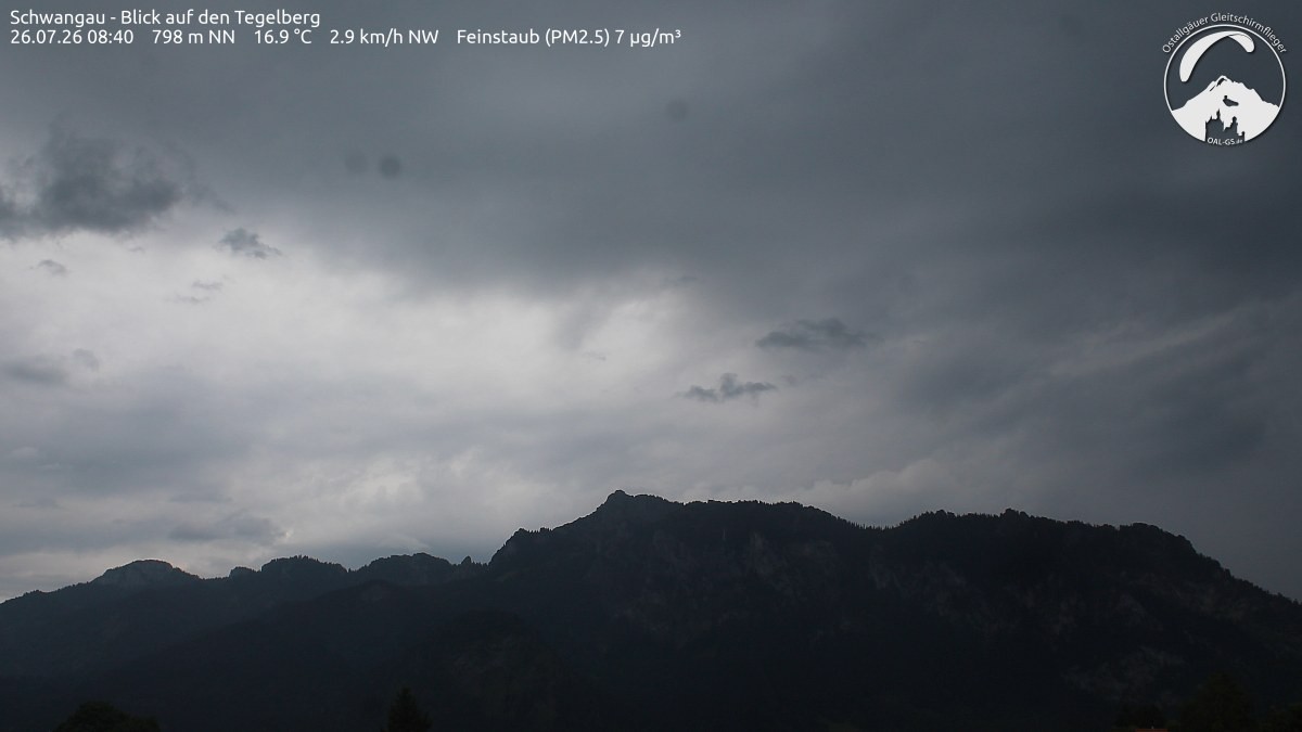 Archiv Foto Webcam Schwangau: Tegelberg-Blick