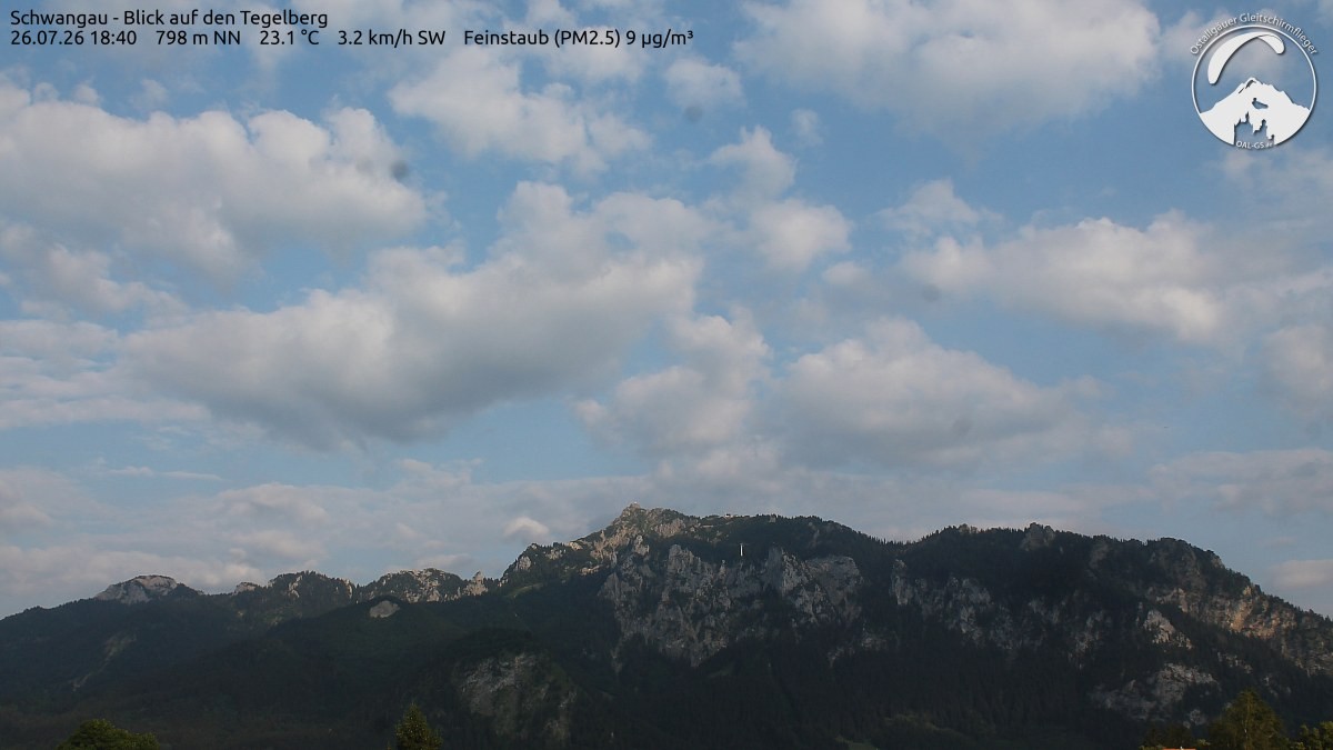 Archiv Foto Webcam Schwangau: Tegelberg-Blick