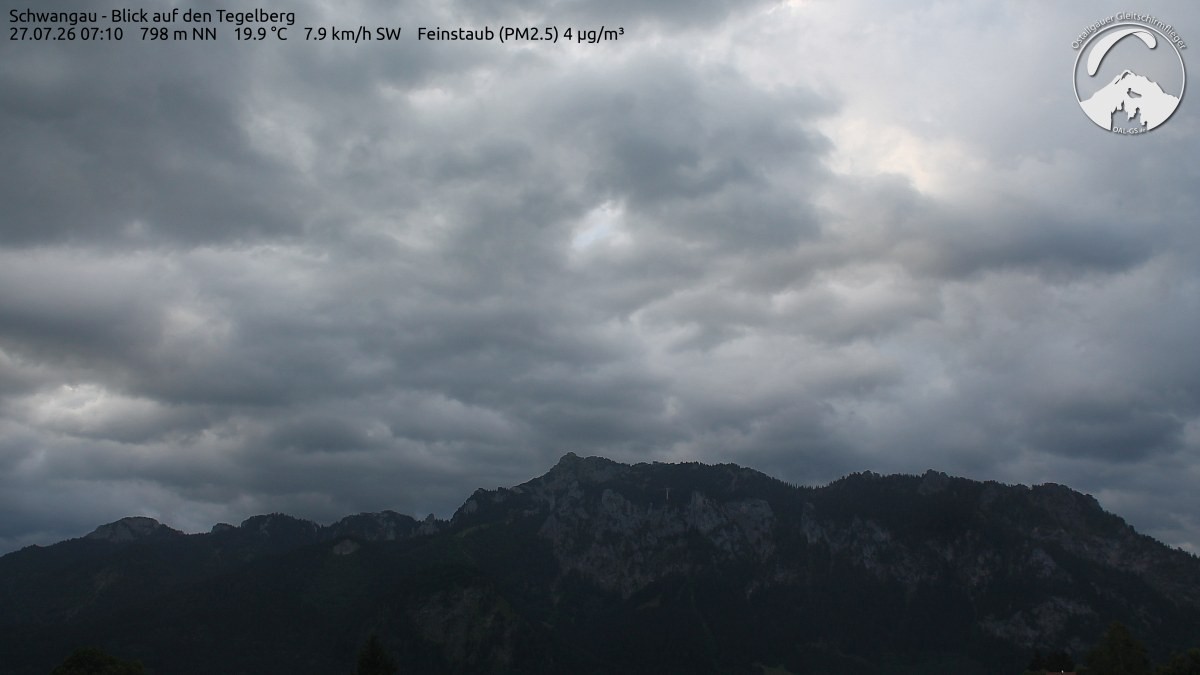 Archived image Webcam Schwangau: View to the Tegelberg