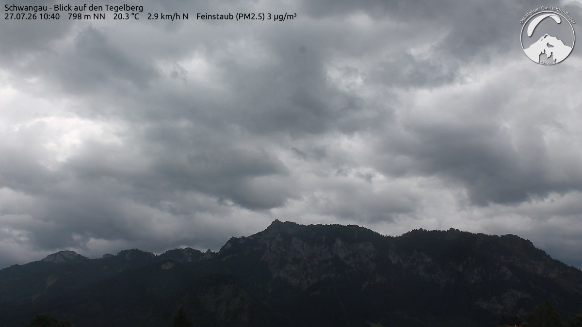 Archived image Webcam Schwangau: View to the Tegelberg