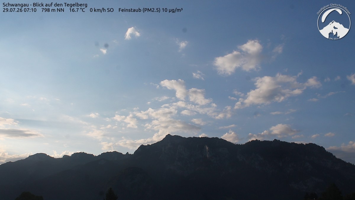 Archiv Foto Webcam Schwangau: Tegelberg-Blick