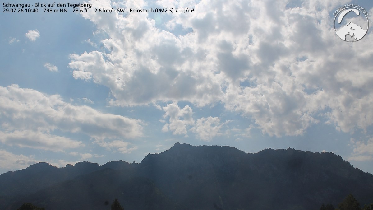Archiv Foto Webcam Schwangau: Tegelberg-Blick
