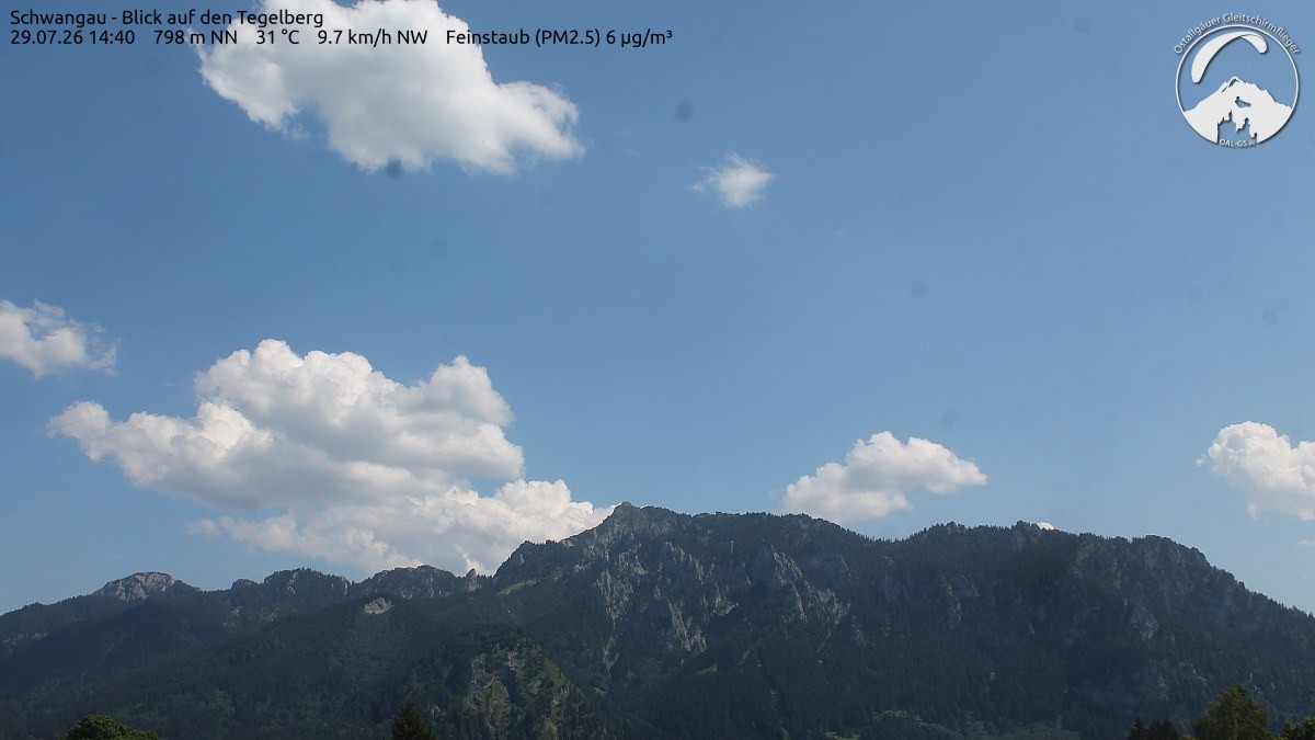 Archiv Foto Webcam Schwangau: Tegelberg-Blick