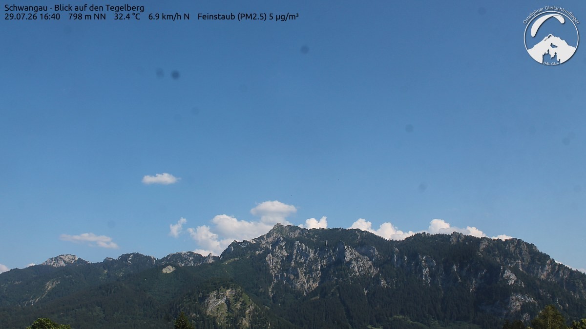 Archiv Foto Webcam Schwangau: Tegelberg-Blick