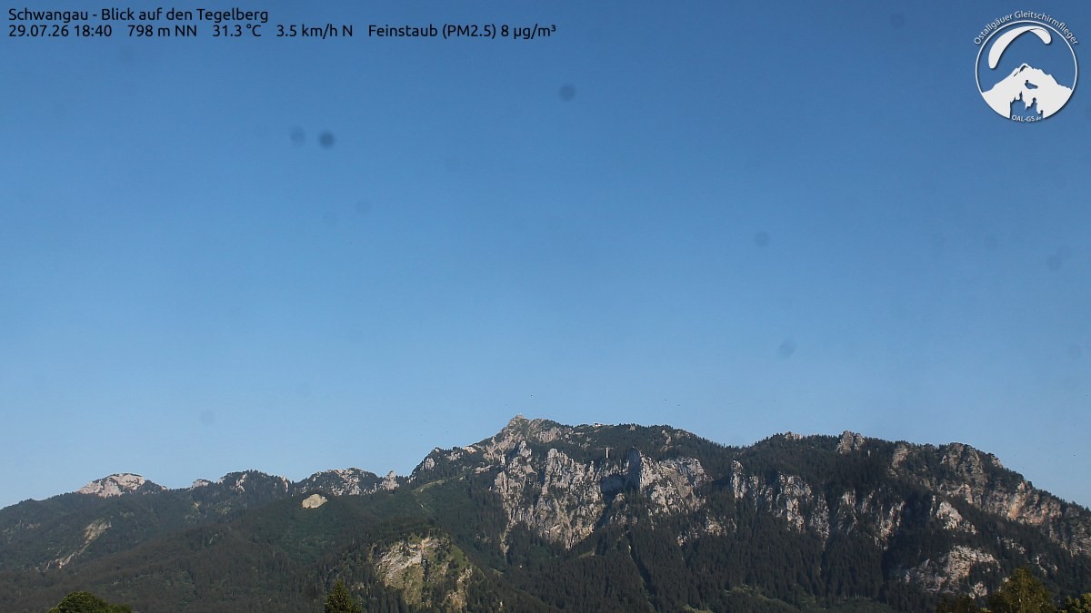 Archiv Foto Webcam Schwangau: Tegelberg-Blick