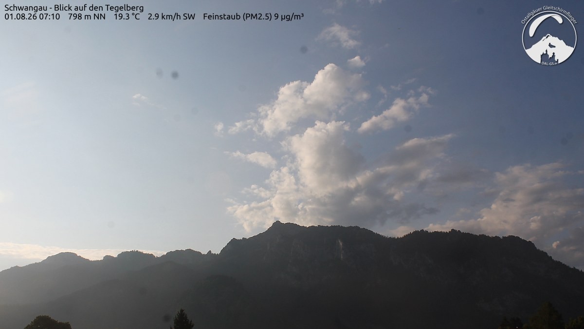 Archiv Foto Webcam Schwangau: Tegelberg-Blick