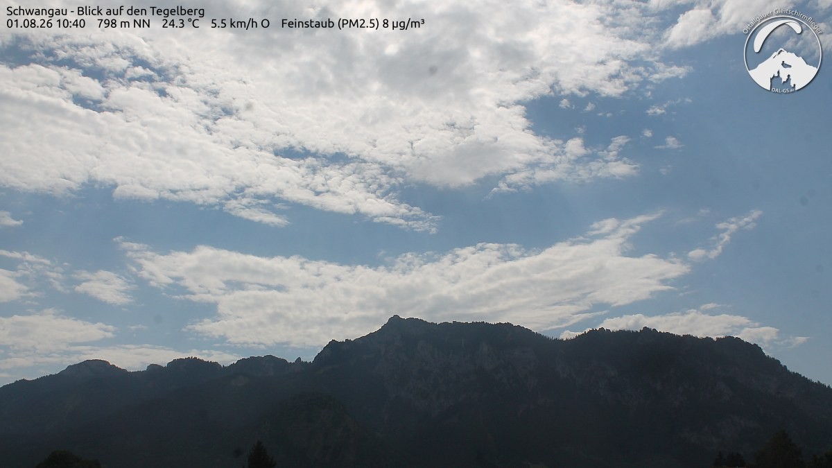 Archiv Foto Webcam Schwangau: Tegelberg-Blick
