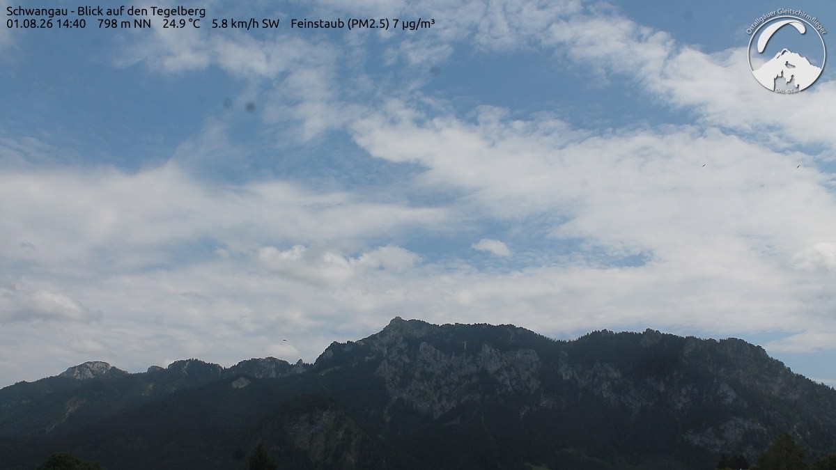 Archiv Foto Webcam Schwangau: Tegelberg-Blick
