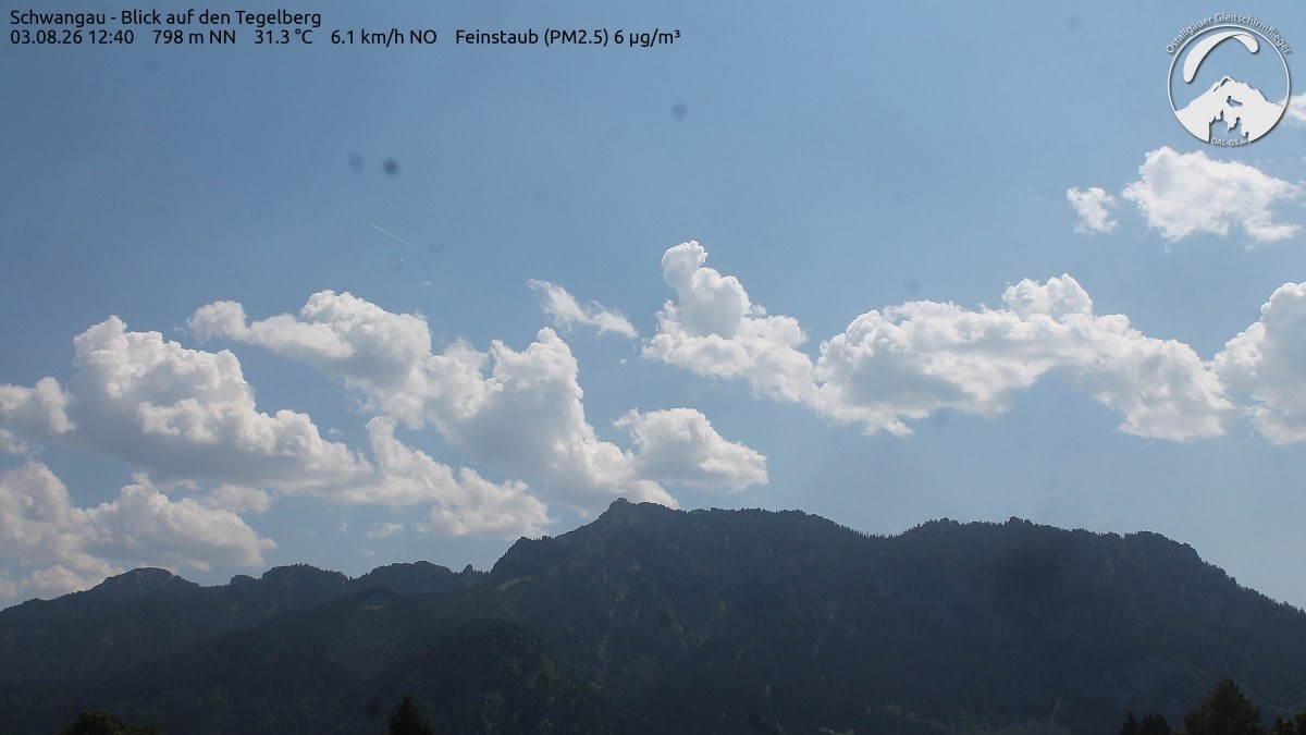 Archiv Foto Webcam Schwangau: Tegelberg-Blick