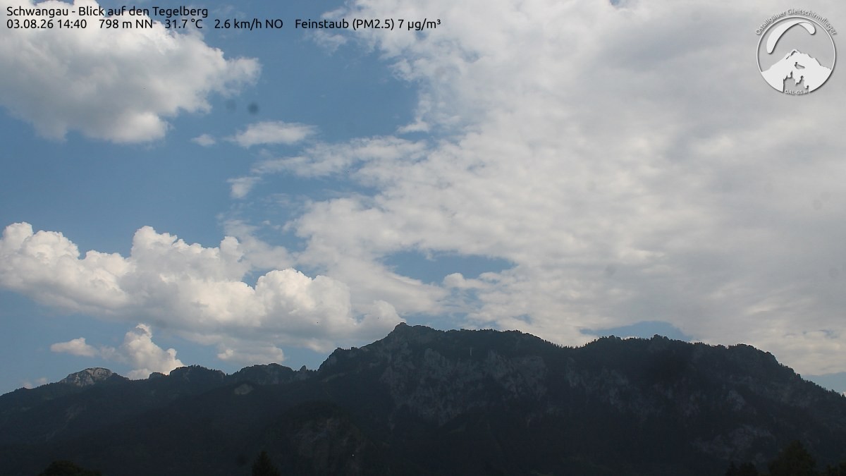 Archiv Foto Webcam Schwangau: Tegelberg-Blick