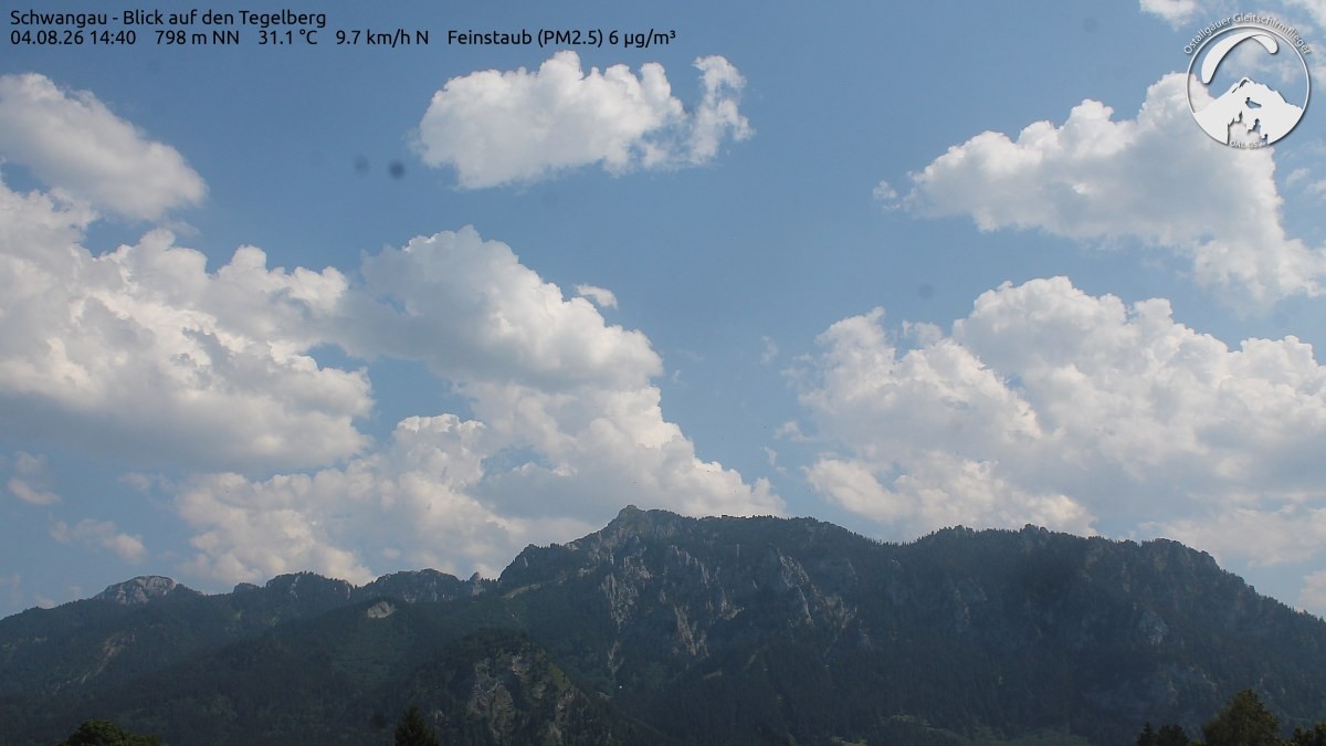 Archiv Foto Webcam Schwangau: Tegelberg-Blick