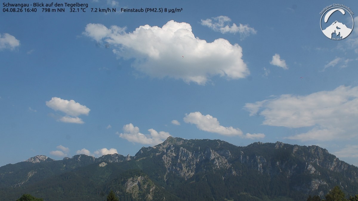 Archiv Foto Webcam Schwangau: Tegelberg-Blick