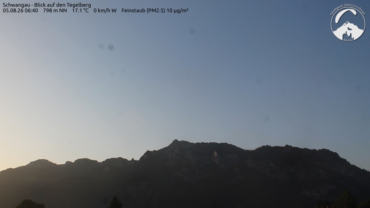 Archived image Webcam Schwangau: View to the Tegelberg