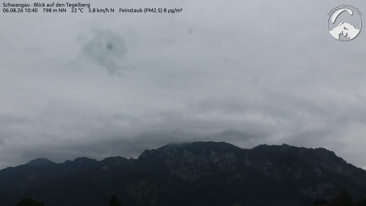 Archiv Foto Webcam Schwangau: Tegelberg-Blick