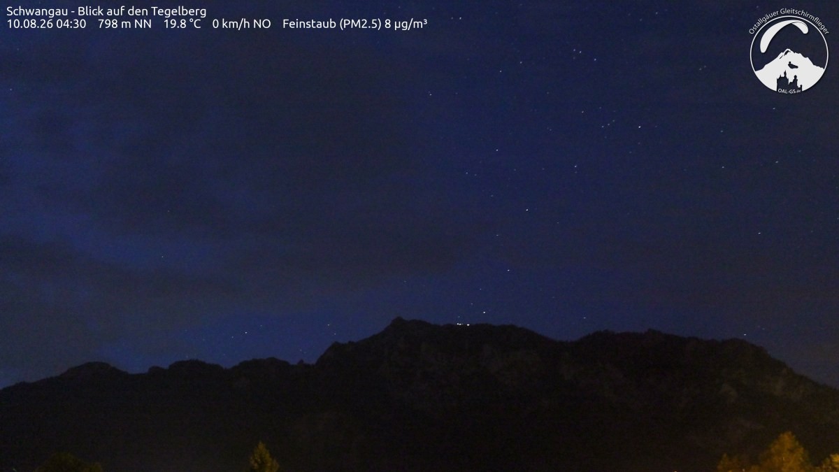 Archiv Foto Webcam Schwangau: Tegelberg-Blick