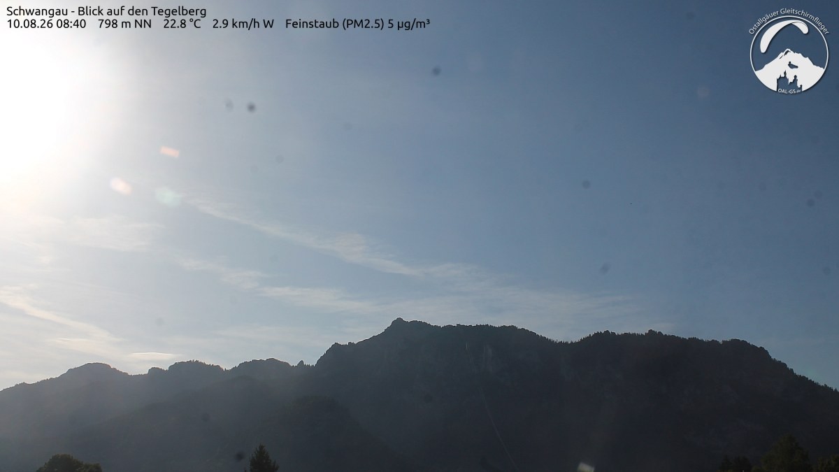 Archiv Foto Webcam Schwangau: Tegelberg-Blick