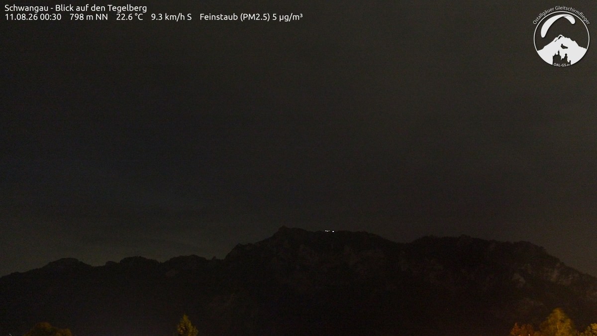Archiv Foto Webcam Schwangau: Tegelberg-Blick