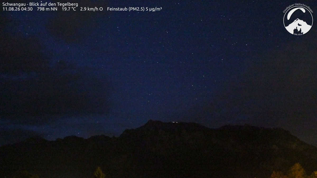 Archiv Foto Webcam Schwangau: Tegelberg-Blick