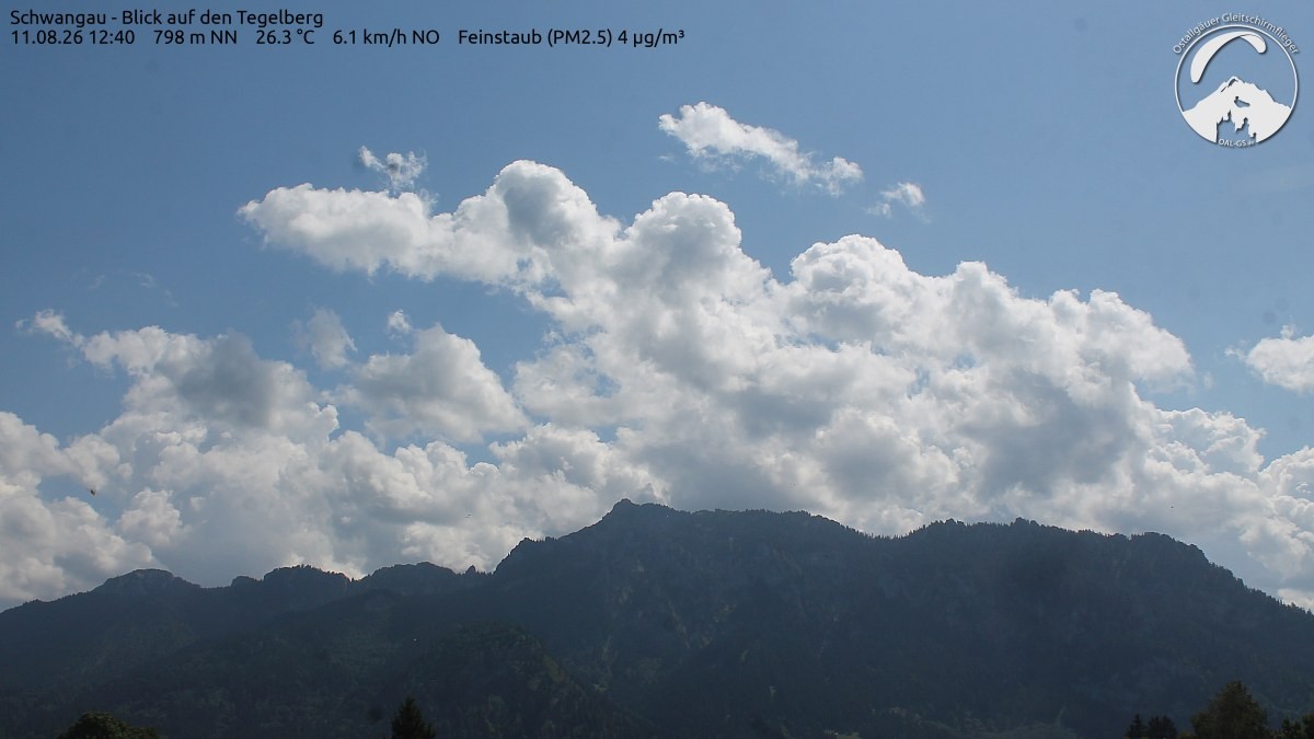 Archiv Foto Webcam Schwangau: Tegelberg-Blick