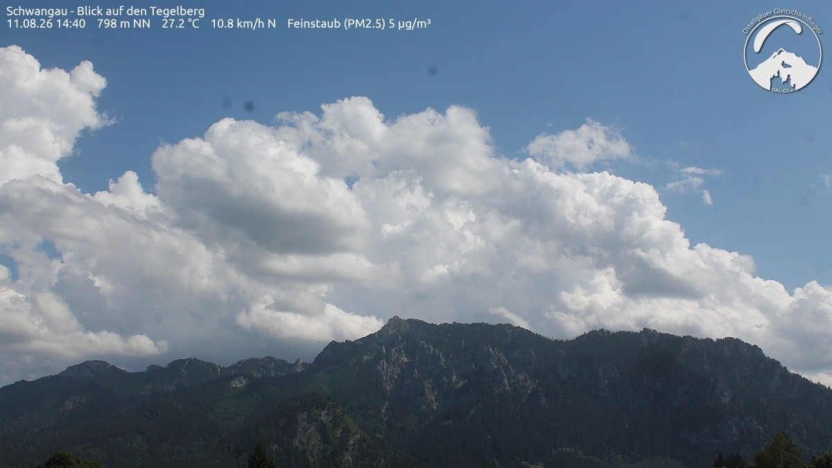 Archiv Foto Webcam Schwangau: Tegelberg-Blick
