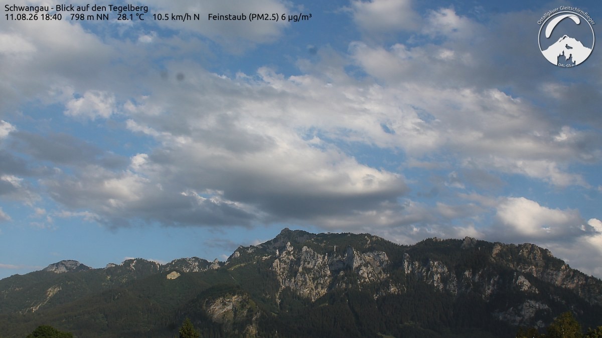 Archiv Foto Webcam Schwangau: Tegelberg-Blick