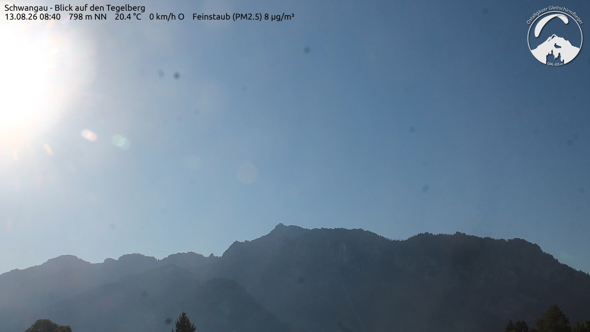 Archiv Foto Webcam Schwangau: Tegelberg-Blick