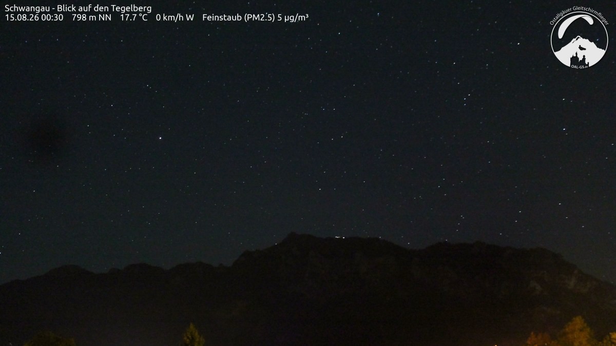Archiv Foto Webcam Schwangau: Tegelberg-Blick