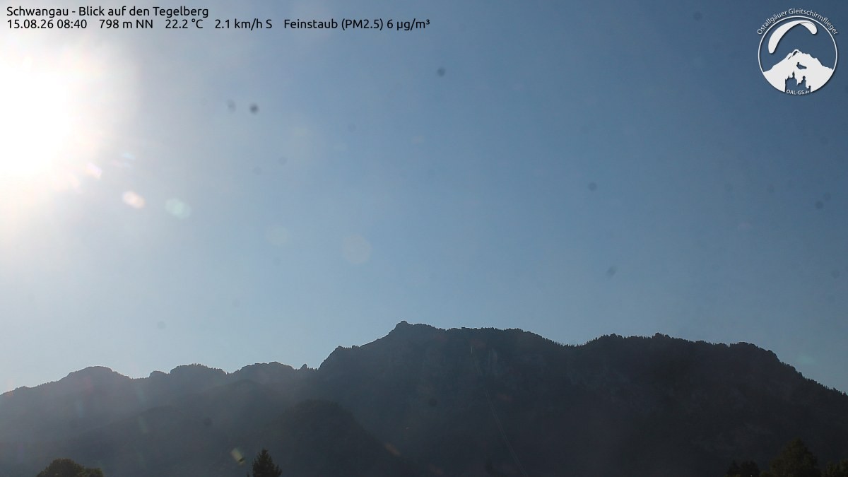 Archiv Foto Webcam Schwangau: Tegelberg-Blick