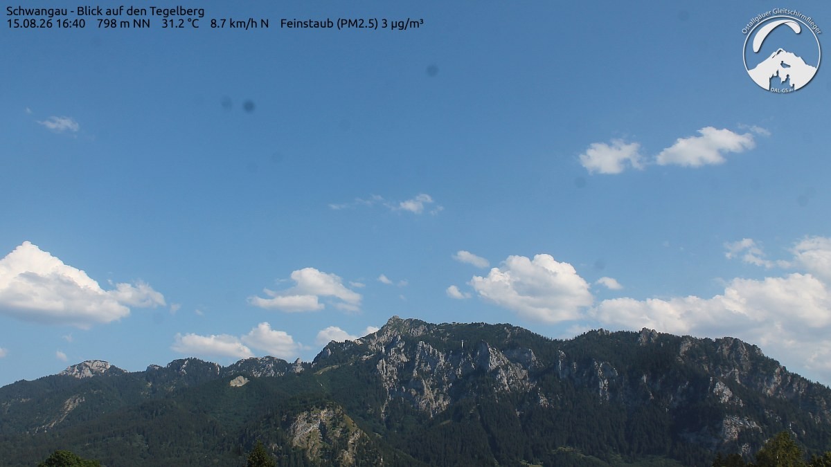 Archiv Foto Webcam Schwangau: Tegelberg-Blick