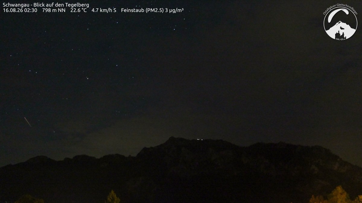 Archiv Foto Webcam Schwangau: Tegelberg-Blick