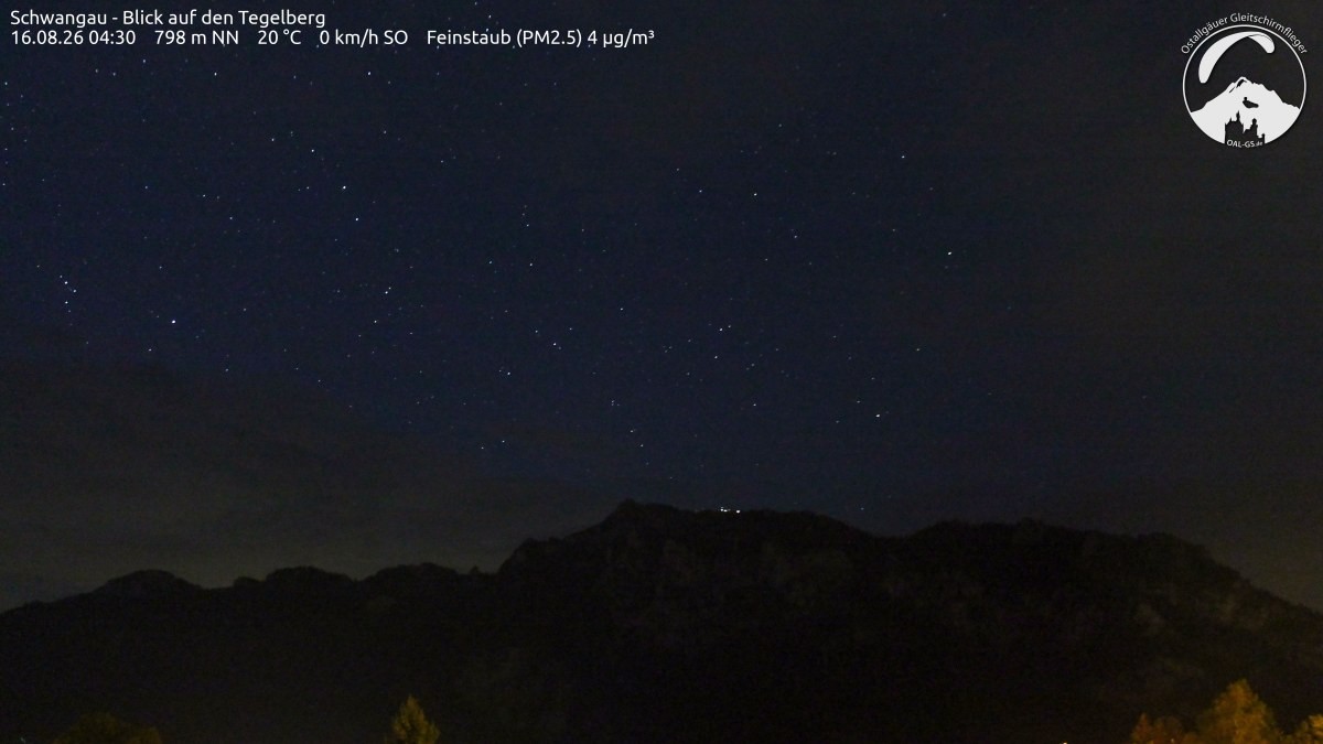 Archiv Foto Webcam Schwangau: Tegelberg-Blick