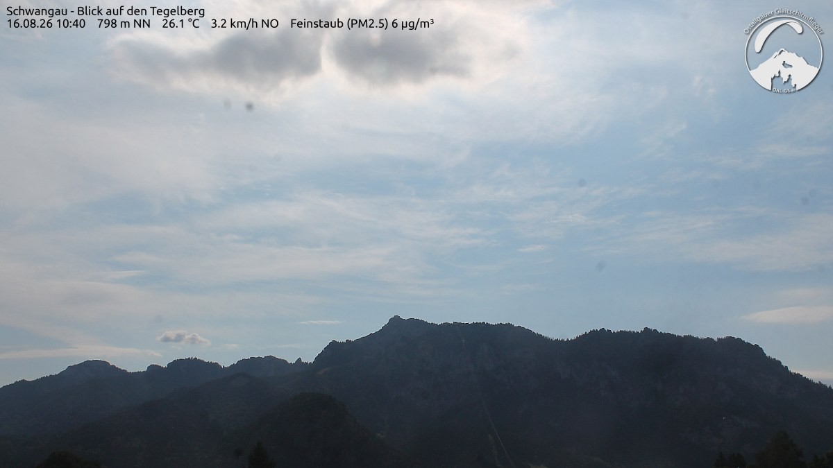 Archiv Foto Webcam Schwangau: Tegelberg-Blick